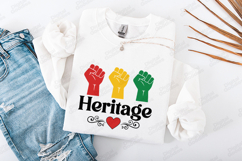 Heritage SVG - Tricolor Power Fists Juneteenth Cut File Product Image 3