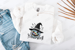 Pumpkin Witch SVG - Retro Disco Ball Halloween Cut File Product Image 3