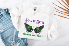 Mardi Gras Wings SVG - Soar In Style Fleur De Lis Art Product Image 3