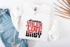 Retro Happy Valentine Baby SVG - Groovy Valentine’s Day PNG Product Image 3