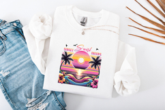 Sunset Swirl Dreams Retro Vaporwave SVG Beach T-Shirt Product Image 3