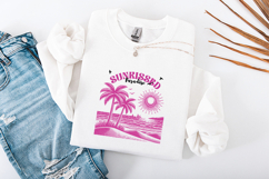 Sunkissed Paradise SVG - Tropical Beach Sunset &amp; Palm Trees Product Image 3