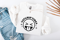 Catchin' Vibes Funny Emoji Summer Face Sublimation PNG Product Image 3