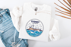 Sydney Australia SVG - Opera House &amp; Ocean Wave Seal Design Product Image 3