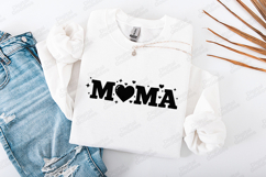 MAMA Heart SVG - Trendy Minimalist Motherhood Shirt Design Product Image 2