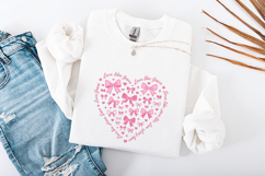 Love Like Jesus Heart PNG - Christian Coquette Bow Retro Product Image 3