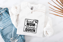 Kind Mom Strong Queen SVG - Mother Empowerment Floral Frame Product Image 3