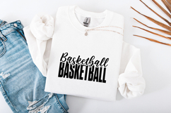 Retro Basketball SVG Layered Varsity Script Sports Design Product Image 3