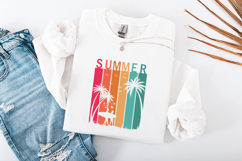 Summer SVG - Retro Couple Surfboard Sunset Tropical Cut File Product Image 3