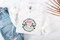 She Is Mom SVG - Butterfly Affirmation Mother Cut File Product Image 3