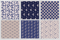 16 Navy &amp; Cream Seamless Patterns Product Image 3
