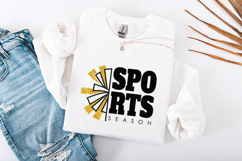 Sports Season SVG - Gold Glitter Pom Pom Spirit Graphic Product Image 1