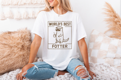 World&#039;s Best Fotter PNG, Funny Otter Dad Shirt, Digital Product Image 3