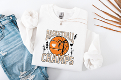 Basketball Champs SVG - Retro Coquette Bow Sports PNG Product Image 3