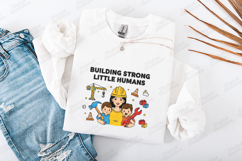 Building Strong Little Humans SVG - Construction Mom Art Product Image 3