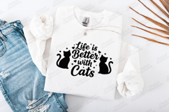 Cat Lover SVG - Cute Peeking Black Cat Vector Cut File Product Image 2