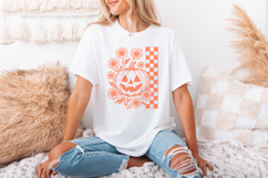 Pumpkin Floral PNG, Vintage Halloween PNG Digital Download, Product Image 3