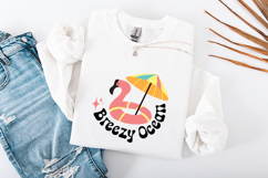 Breezy Ocean Flamingo Float Retro SVG Summer Pool Design Product Image 3