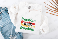 Juneteenth SVG - Stacked Freedom 1865 Pan-African Cut File Product Image 3