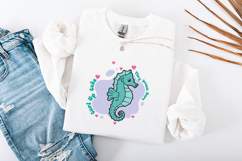 Cute Seahorse SVG - Tiny Ocean Hero Nursery Cut File Product Image 3