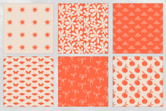 16 Ivory &amp; Orange Seamless Patterns Product Image 3