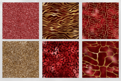 16 Red &amp; Gold Luxury Safari Seamless Patterns Product Image 3