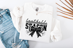 Football Season SVG - Starry Coquette Bow Football Graphic Product Image 3