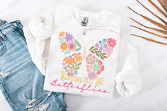 Beautiful Just Like Butterflies Floral SVG Sublimation PNG Product Image 1