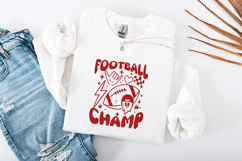 Retro Football Champ SVG Groovy Sports Sublimation Design Product Image 1