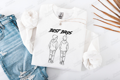 Best Friends &amp; Brotherhood SVG | Favorite Human Line Art Product Image 2