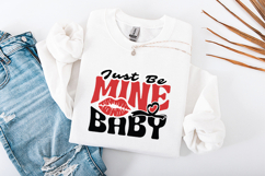 Just Be Mine Baby SVG - Retro Groovy Valentine Kiss PNG Product Image 3