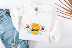 Cute Honey Jar and Bees Illustration - Sweet Kawaii PNG Product Image 3
