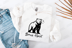 Brave Heart Bear Cute Animal Motivation SVG PNG JPG Product Image 2