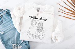 Together Always SVG Best Friends PNG Gift Sisterhood Product Image 2
