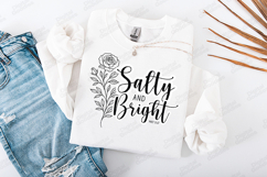 Salty and Bright Floral Quote SVG Design Christian Art Product Image 2
