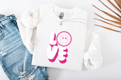 Retro Groovy Love Valentine SVG Flower Smiley Face PNG Product Image 3