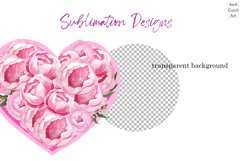 Watercolor Heart Sublimation, PNG. Product Image 3