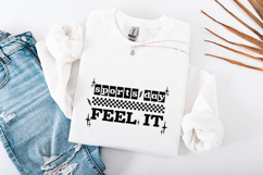 Sports Day Feel It SVG - Retro Checkered Varsity PNG Graphic Product Image 1