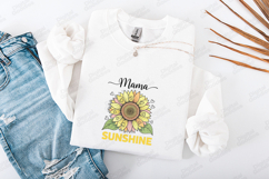 Mama Sunshine SVG - Cute Motherhood Sunflower Clipart Product Image 3