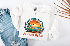 Endless Summer Roads SVG - Retro Sunset Drive &amp; Surfboard Product Image 3