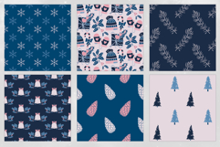16 Winter &amp; Blush Seamless Patterns Product Image 3