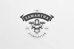 Fitness club athletic woman logotype Product Image 3