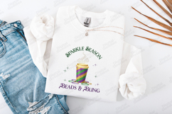 Mardi Gras Coffee SVG - Sparkle Season Beads &amp; Bling Art Product Image 3