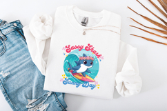 Sassy Shark Sunny Day Surfing Kawaii Beach Summer PNG Product Image 3