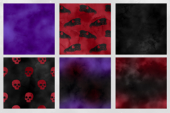 Goth Watercolor Seamless Patterns Product Image 3