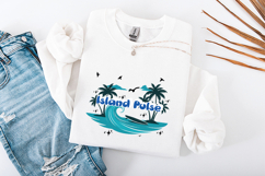 Island Pulse Tropical Surf Summer Beach Wave Logo PNG Product Image 1