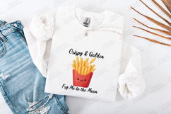 Kawaii Crispy &amp; Golden Fry Me to the Moon SVG - French Fries Product Image 3