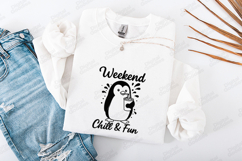 Weekend Chill And Fun Penguin SVG PNG JPG Cute Art Product Image 3