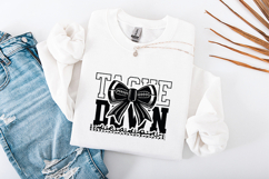 Tackle Down Season SVG Trendy Coquette Bow Football Graphic Product Image 3