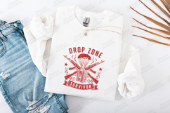 Drop Zone Survivor SVG - Battle Royale Crate &amp; Rifle Design Product Image 3